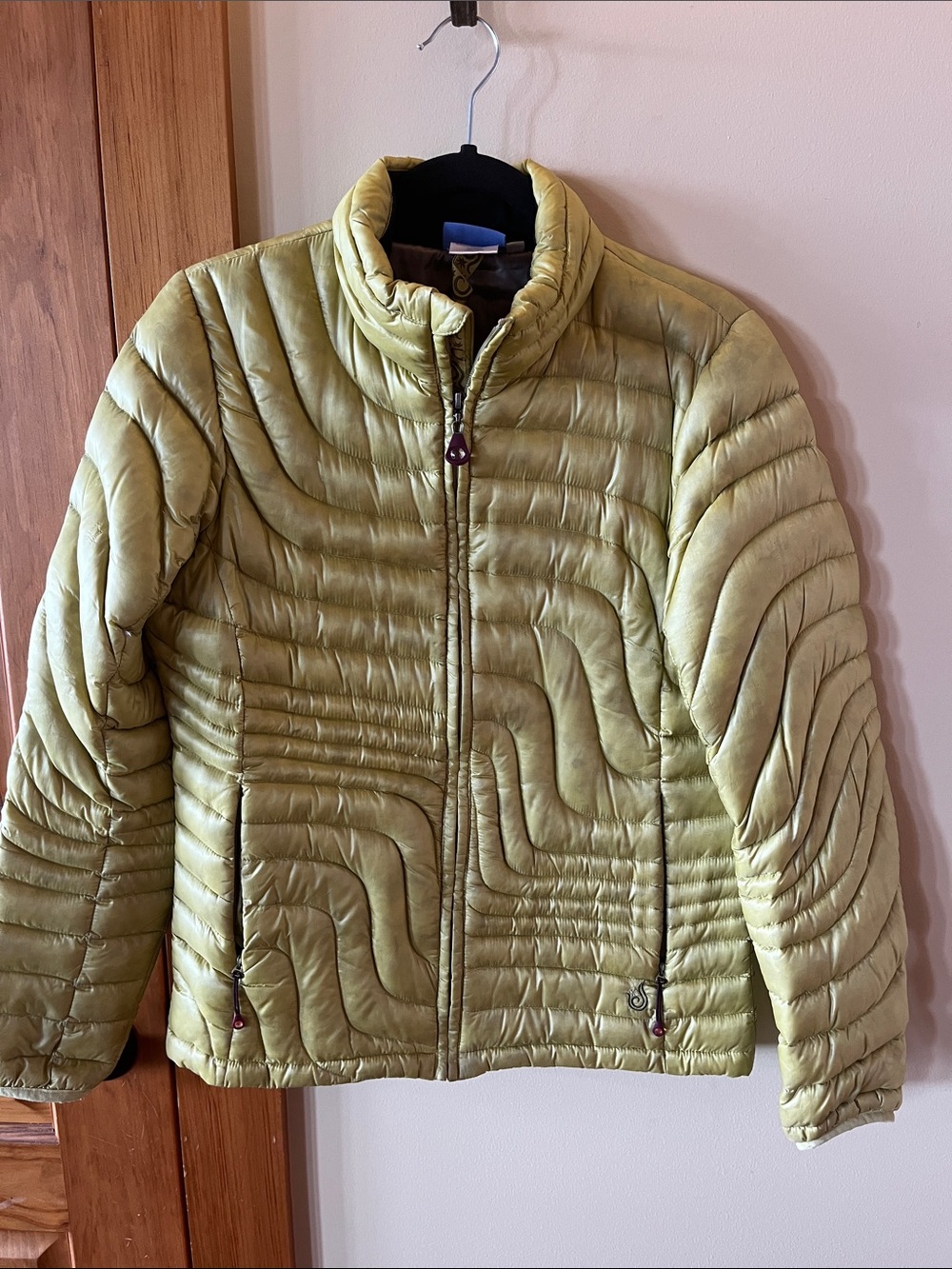 Womens yellow puffy jacket